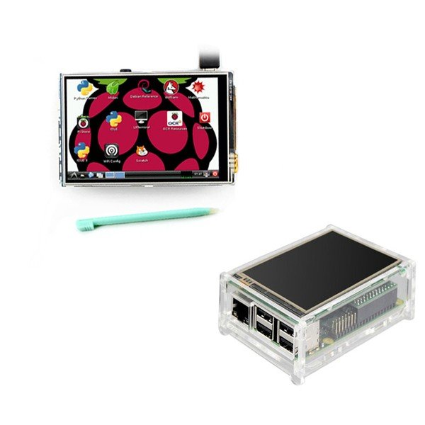 3.5 Inch 320 X 480 TFT LCD Display Touch Board For Raspberry Pi 2 Raspberry Pi 3 Model B With Case