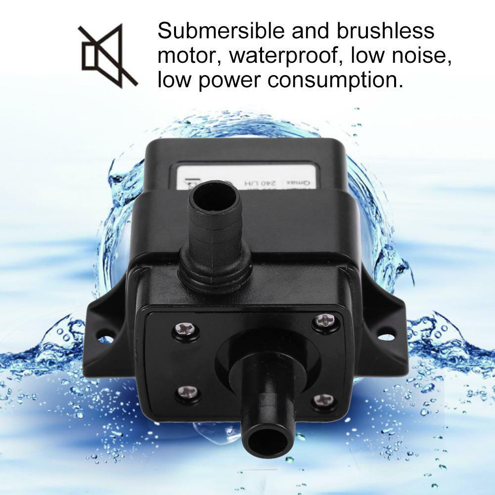 Ultra Quiet DC 12V 3m 240L/H Brushless Motor Submersible Pool Water Pump Mini