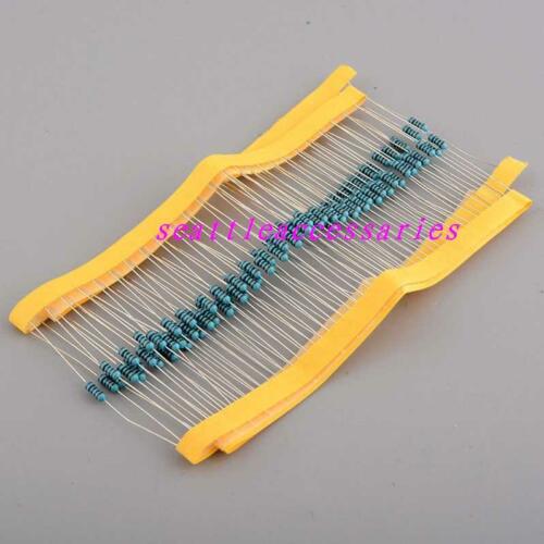 50pcs 1/4W 0.25w Watt Metal Film Resistor ±1% 1M 1K-910K ohm Ω